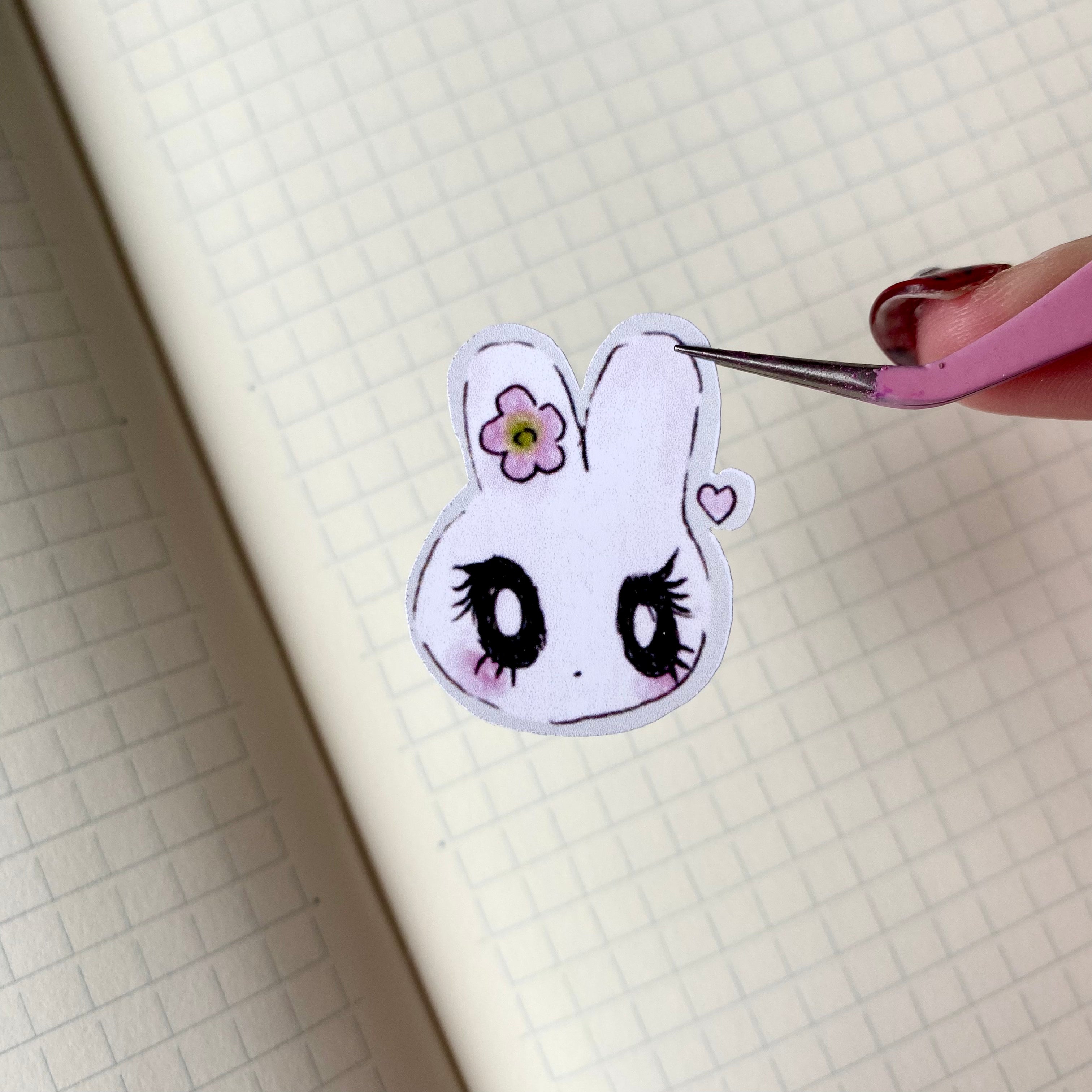 lucky bunny sticker sheet (matte and glitter)