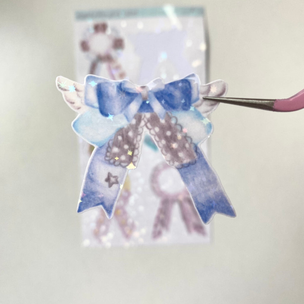 Lucky Ribbon Sticker Sheet (matte and glitter)