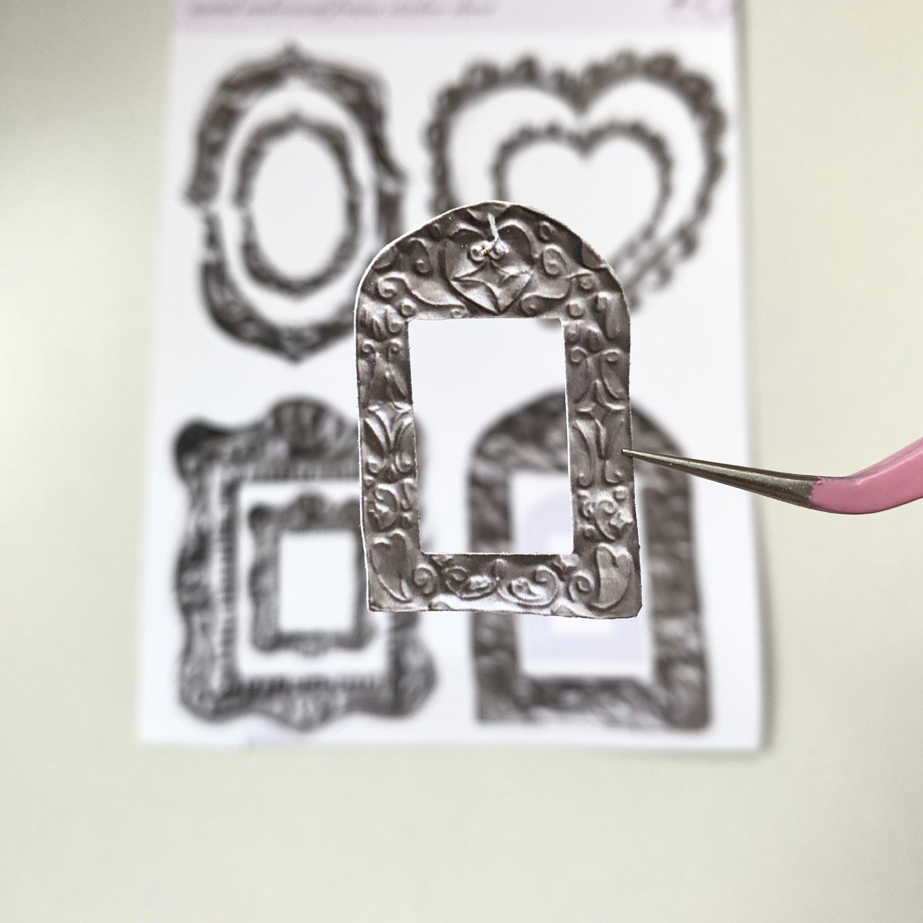 Metal Embossed Frame Sticker Sheet