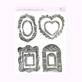 Metal Embossed Frame Sticker Sheet