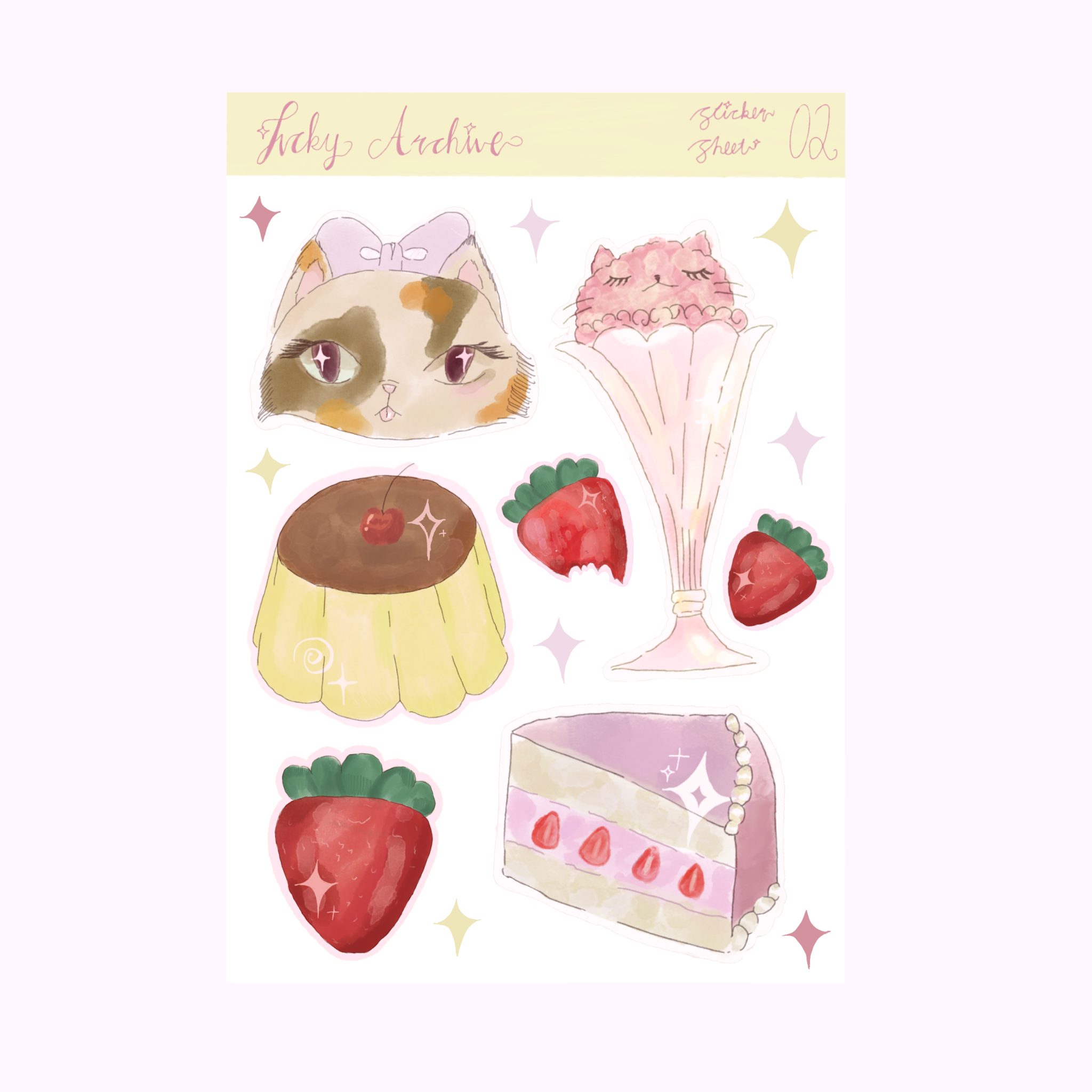 Cat Dessert Sticker Sheet