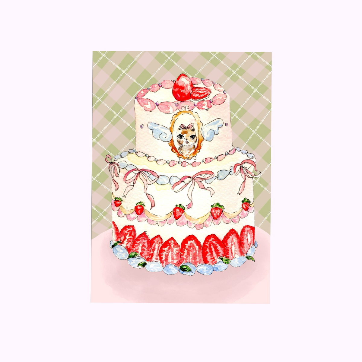 Cat Cake Art Print – Lucky Archive