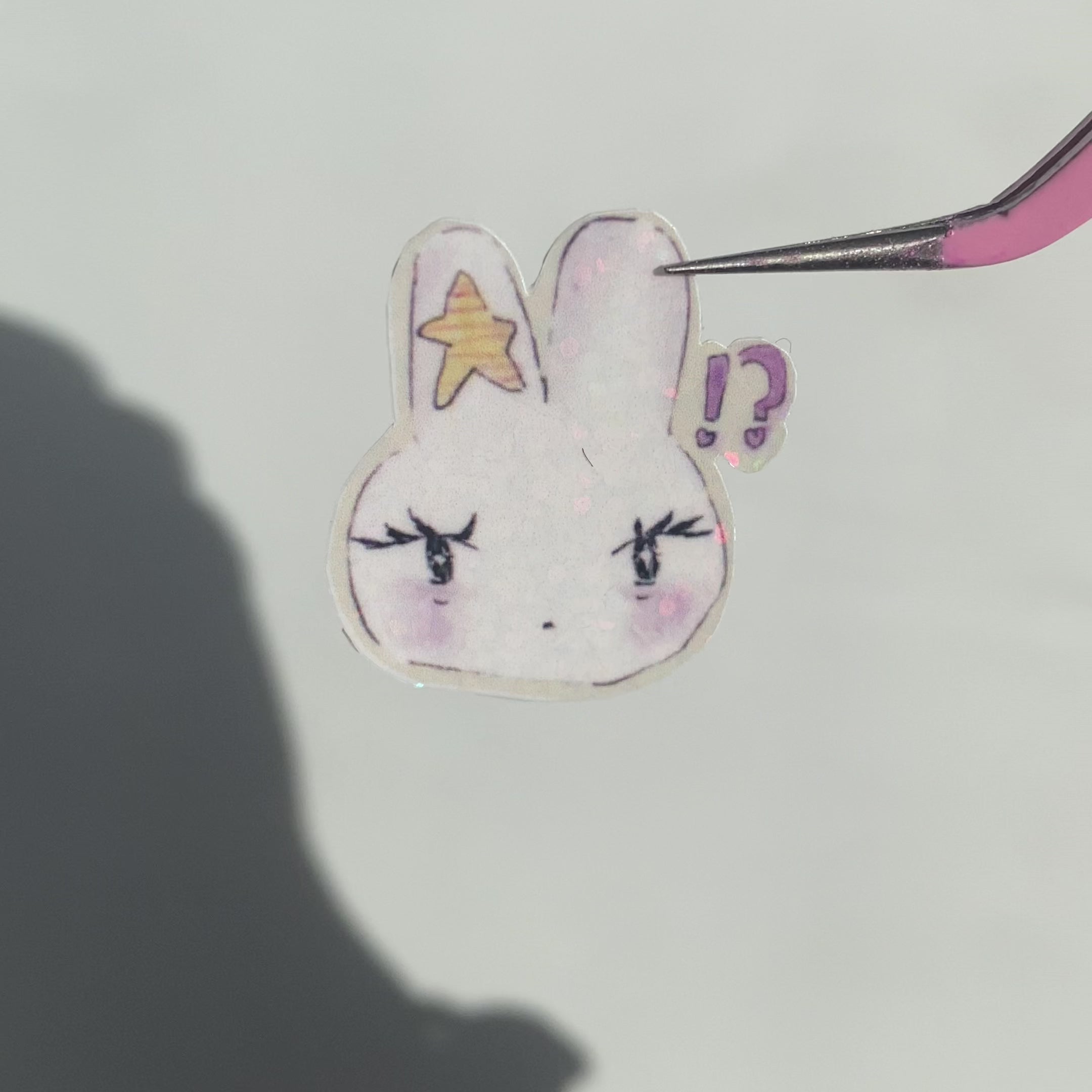 lucky bunny sticker sheet (matte and glitter)